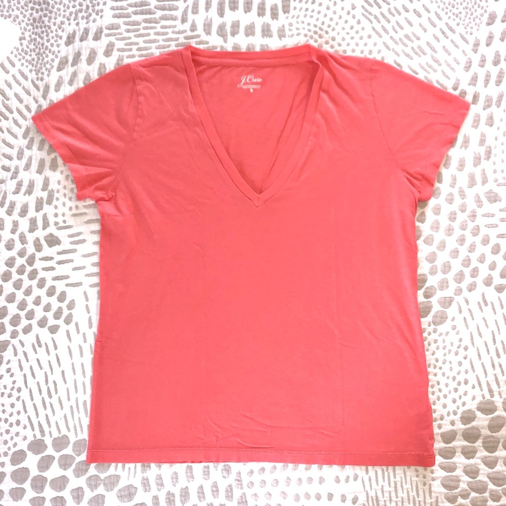 J. Crew Supima Cotton T-Shirt (Coral)